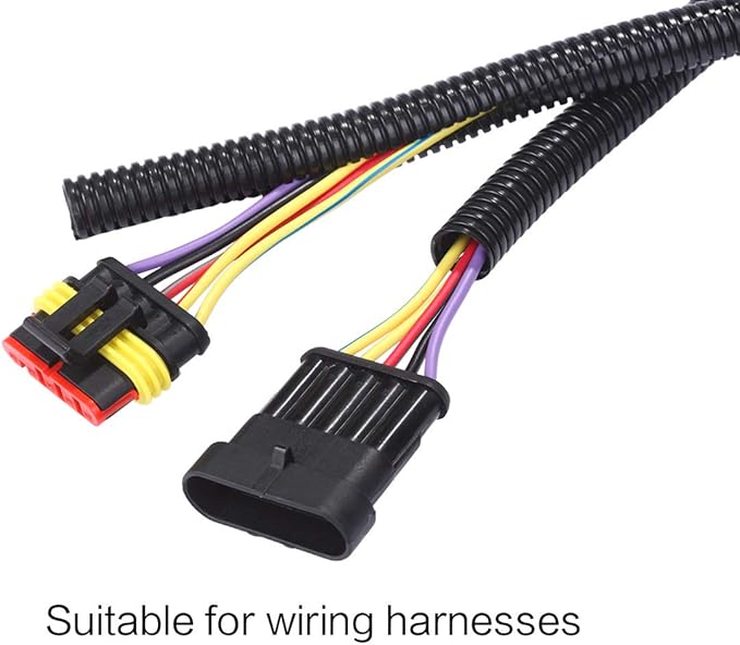 Alex Tech 50ft - 1/2 inch Split Wire Loom Tubing - Black - Image 3