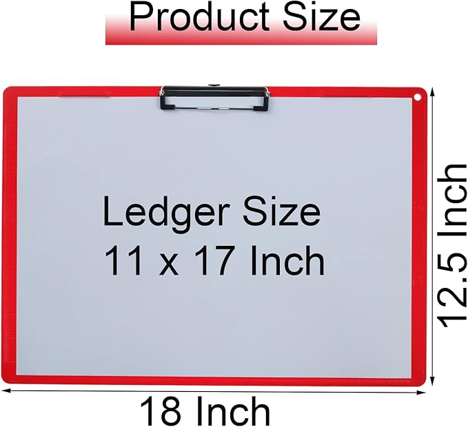 Acocony 11x17 Clipboard Landscape Extra Large Clipboard Low Profile Clip 11 x - Image 2
