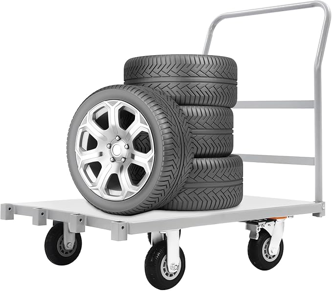 36"x24" Heavy Duty Platform Truck Cart, 2000lbs Capacity Steel Flatbed Cart - Image 8
