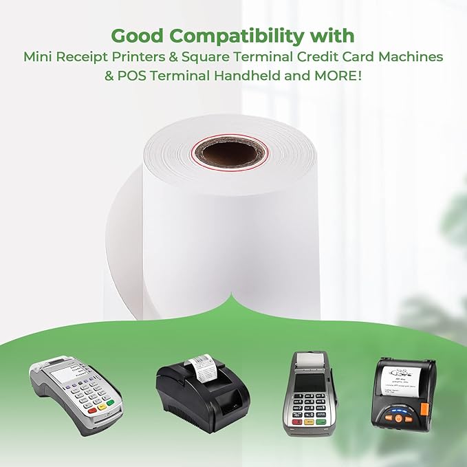 MUNBYN 2 1/4" inch x 50'ft Thermal Paper, BPA Free Receipt Paper, 58mm Thermal - Image 4