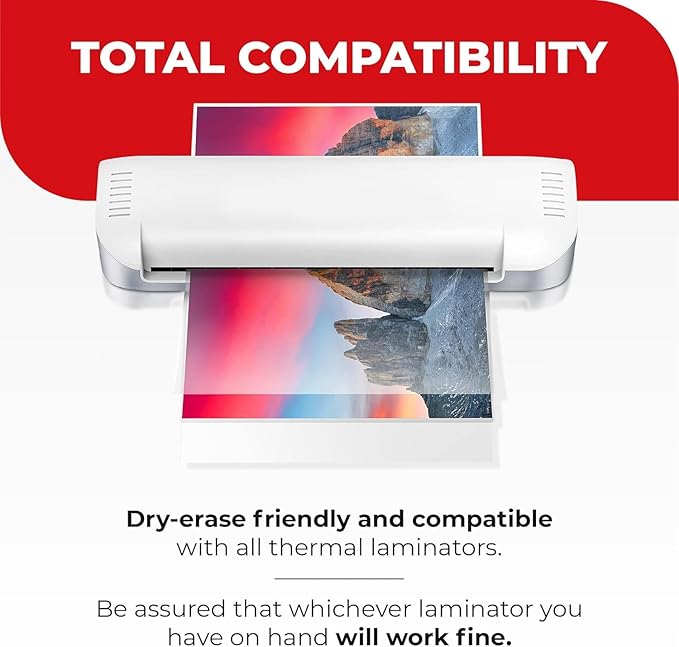 3MIL Thermal Laminating Sheets 9x11.5 inch, Letter Size, Dry-Erase Friendly - Image 3