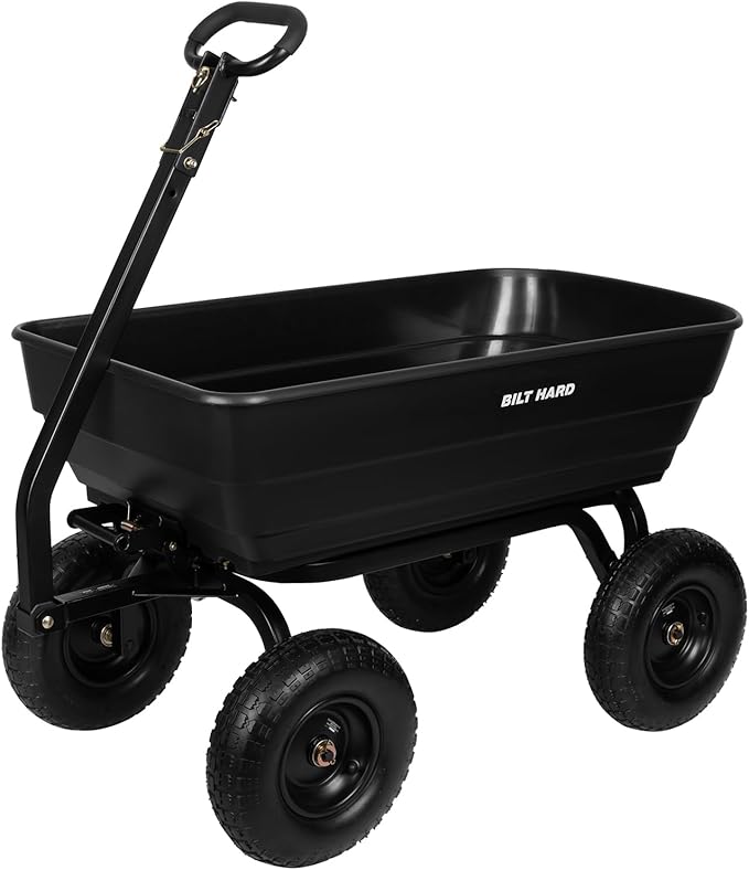 BILT HARD 1200 lbs 7 Cu Ft Poly Garden Dump Cart by BILTHARD