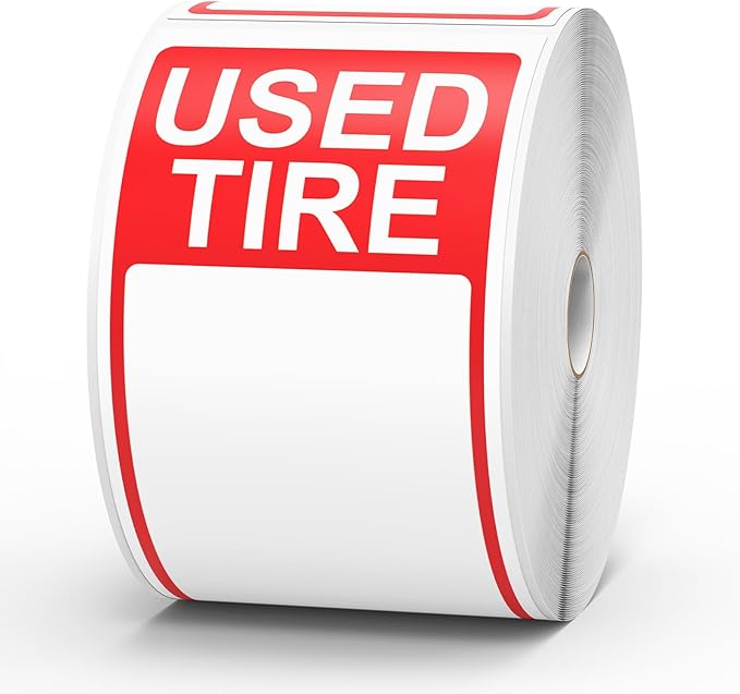 400 Pcs Used Tire Stickers 2.75" x 6" Large Sale Price Tags & Inventory Stickers by Meitaat