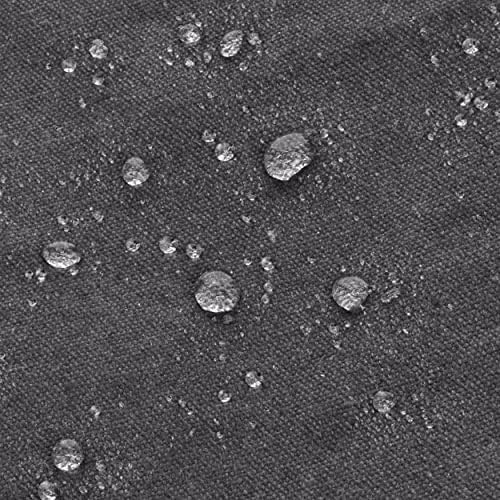 WHITEDUCK 8'x16' Canvas Tarp 18 oz/37 Mil Heavy Duty Water Repellent UV Resistant, Rustproof Grommets, Industrial & Commercial Use Cloth Tarp (Finished Size: 7'6"x15'6", Grey) - Image 5