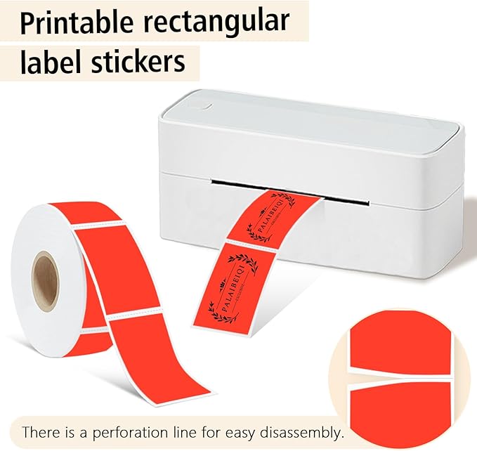 1x2 Inch Thermal Labels, Waterproof Removable Blank Stickers - Image 2