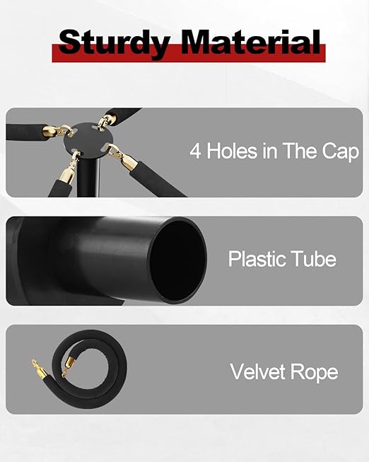 RoadHero Plastic Stanchion Post, Ropes Safety Barriers - Image 7