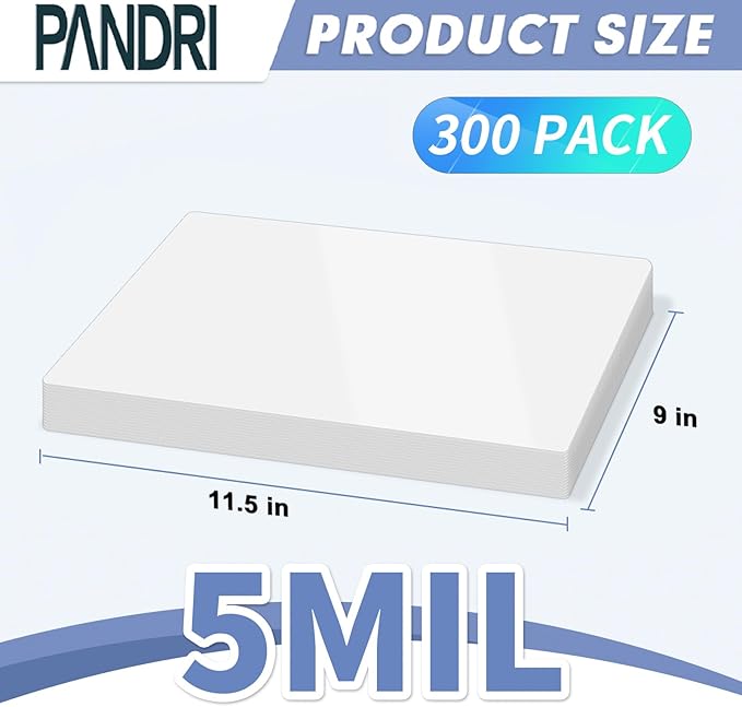 Laminating Sheets, PANDRI 300 Pack Thermal Laminator Pouches Holds 8.5 x 11 Inch - Image 2
