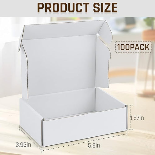 100-Pcs White Small Shipping Boxes - Image 2