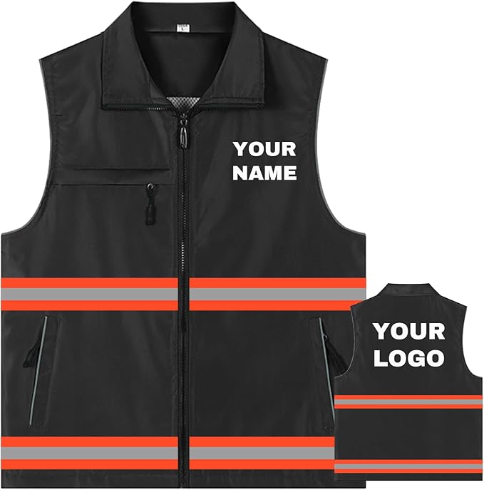 YOWESHOP Lightweight Zip-Up Safety Vest by YOWESHOP