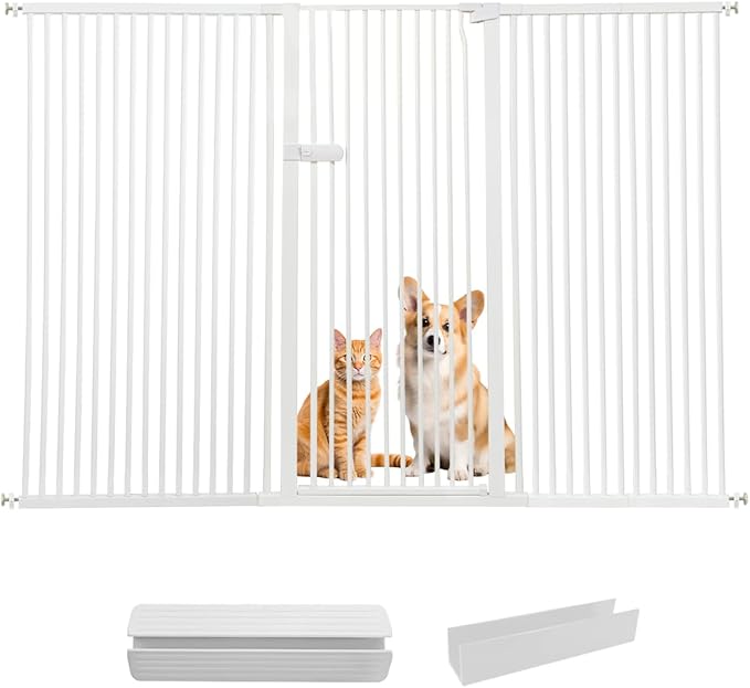 Lumizone Extra Tall Cat Gate 55.12" High Pressure Mounted Extra Wide 2025 New by Lumizone