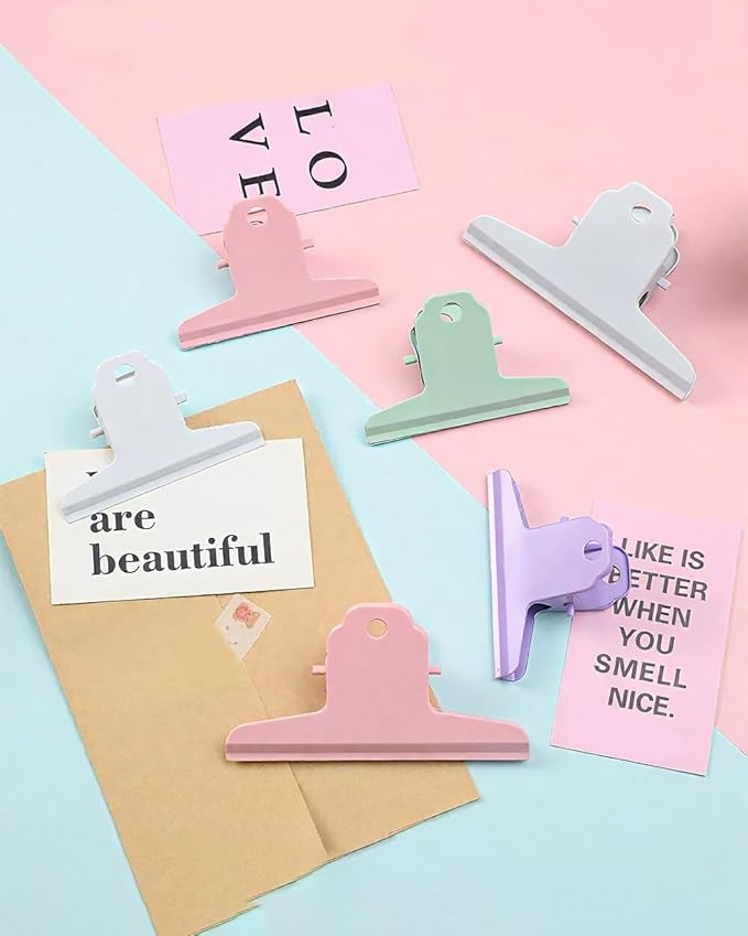 2PCS Extra Large Binder Clips Metal Bulldog Clips Large Paper Clamps Holder - Image 5