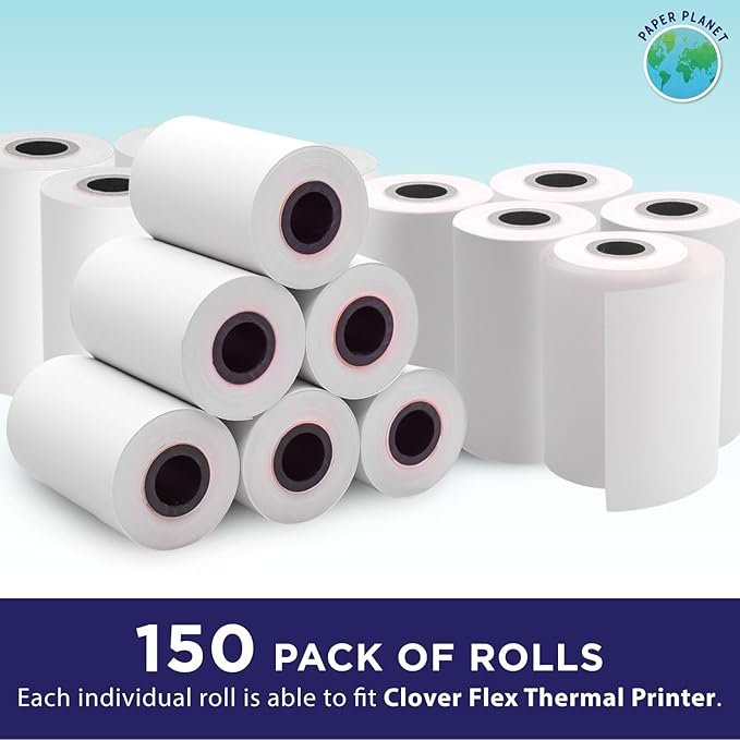 PaperPlanet Thermal Paper for Clover Flex | Credit Card Receipt Paper Rolls - Image 2