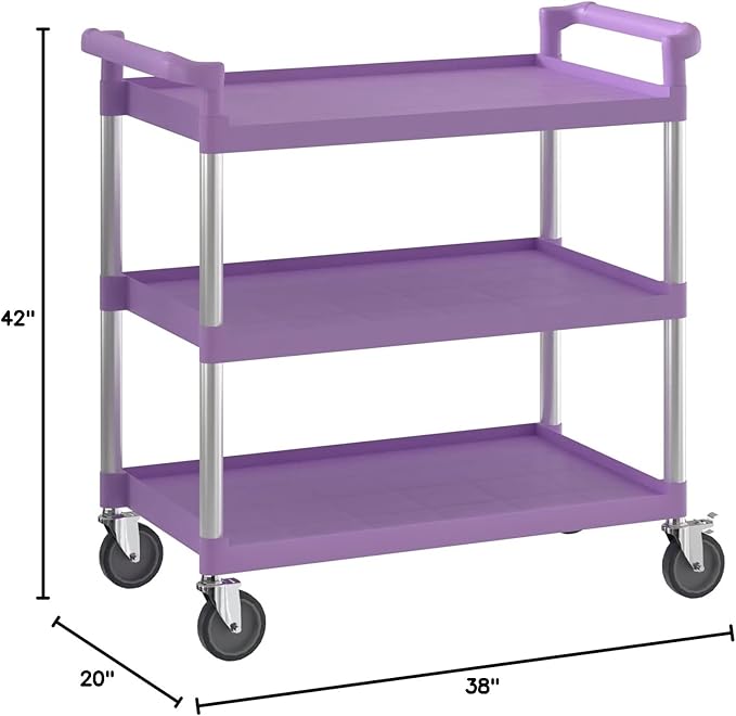 Purple Utility/Bussing Cart - Image 3
