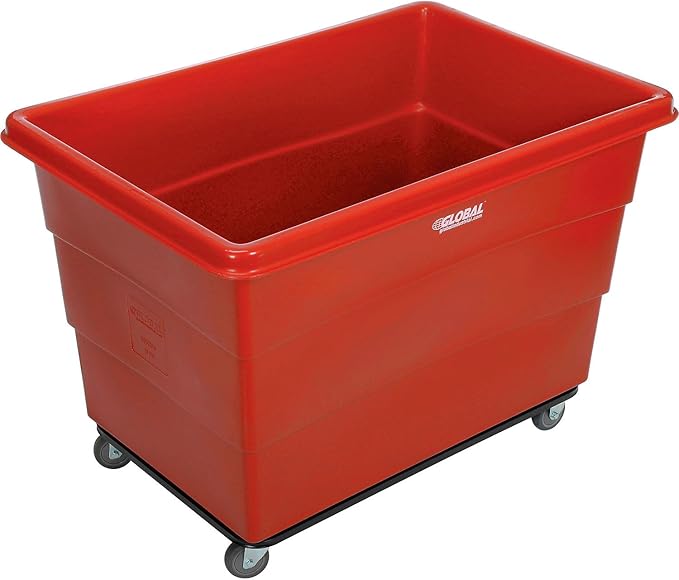 Global Industrial 20 Bushel Plastic Bulk Box Truck, Steel Chassis Base - Image 2