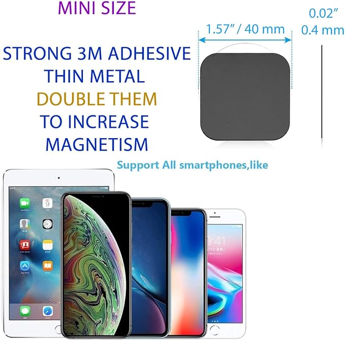 SALEX Phone Metal Stickers for Magnetic Mount - Image 4