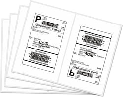MFLABEL Half Sheet Shipping Labels 2-Pack (1000 Labels) - 8.5"x5.5" Round Corner for Laser/Inkjet Compatible Labels/Free Fragile Stickers by MFLABEL