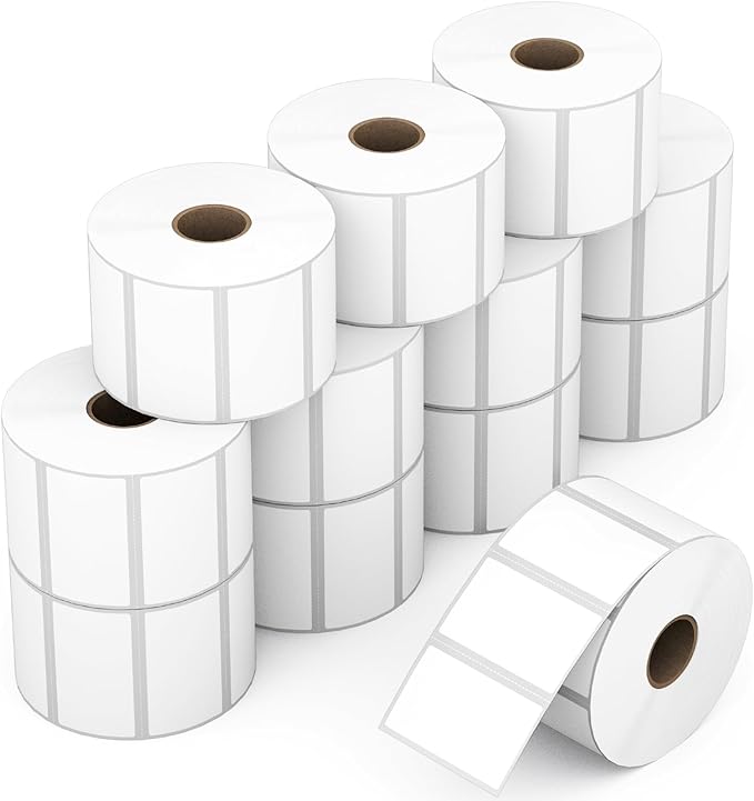 12 Rolls 2.25" x 1.25" Direct Thermal Labels, Perforated Barcode Address - Image 9