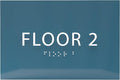 6" X4" Floor 2 Sign by ADACentralSigns