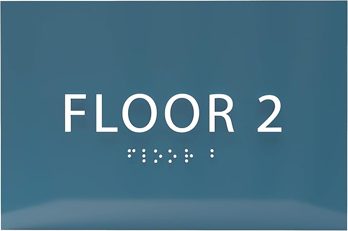 6" X4" Floor 2 Sign by ADACentralSigns