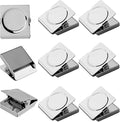 Square Strong Magnetic Clips, 1.8"-9 Pcs, 45 mm, Refrigerator Magnet Clips by Makanu