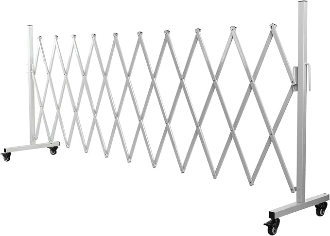 Metal Expandable Barricade Gate, Aluminum Folding Mobile Safety Barrier 130in - Image 7