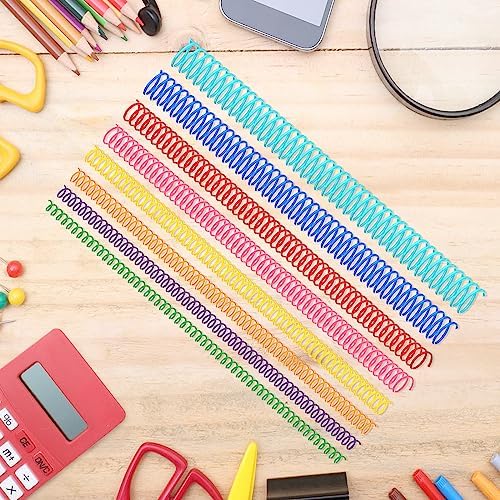 120 Pack Plastic Spiral Binding Coils Binder Binding Spirals Rings 8 Size Spiral Binding Wire Combs Spines Coils, 4:1 Pitch, 1/4 5/16 3/8 1/2 9/16 5/8 3/4 7/8 Inch (Multicolor) - Image 6
