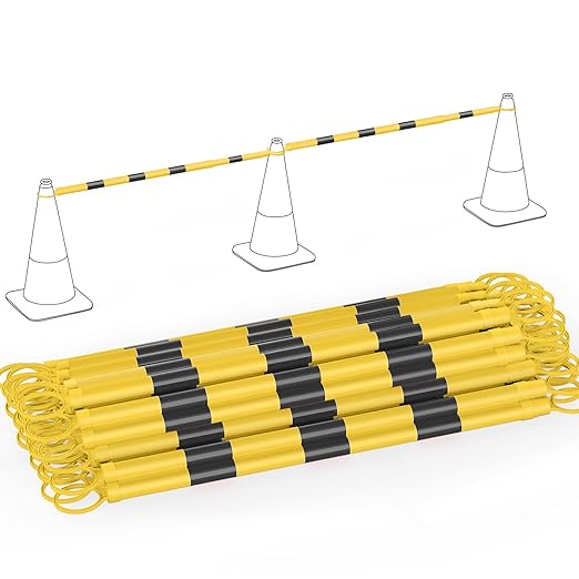 RoadHero 40 Pack 4 FT to 6.9 FT Retractable Cone Bar, Expandable Traffic Cone by RoadHeroUS