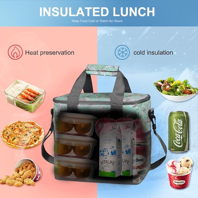 Iknoe Large Cooler Bag Collapsible 24 Can Insulated Bags Leakproof Lunch Cooler - Image 4