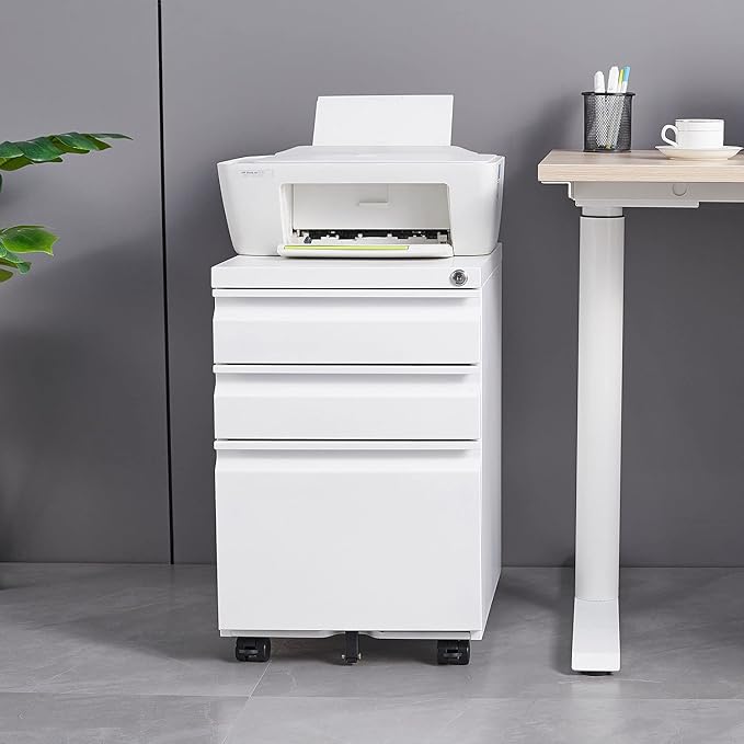 3 Drawer File Storage Cabinet, File Cabinets - Image 4