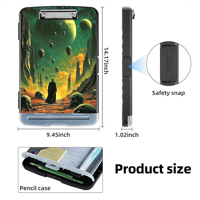 Clipboard with Storage Box & Pen Holder, Heavy Duty Clip Boards 8.5x11 - Image 2