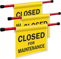 SmartSign 3-Pack 'Closed For Maintenance' Hanging Doorway Barricade Sign by SmartSign