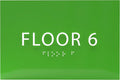 6" X4" Floor 6 Sign by ADACentralSigns