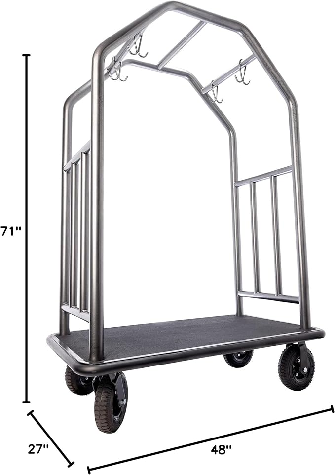 Coastal Luggage Cart Fully Assembled – All-Weather Resistant Stainless Steel - Image 8