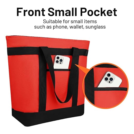 Insulated Reusable Tote Bag for Grocery Shopping for Women, Pizza/Food Delivery - Image 8