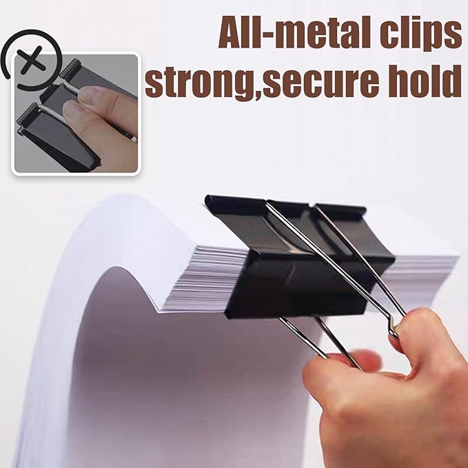 3 Inch Jumbo Binder Clips, Extra Large Binder Clips Heavy Duty Paper Clamps - Image 6