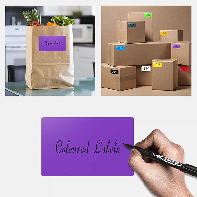 Rectangle Labels Sticker 3×5 Inch Vinyl Floor Stickers Color Coding Name Tags - Image 2
