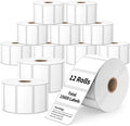 Tacnology 12 Rolls 2" X 1" Direct Thermal Labels by Tacnology