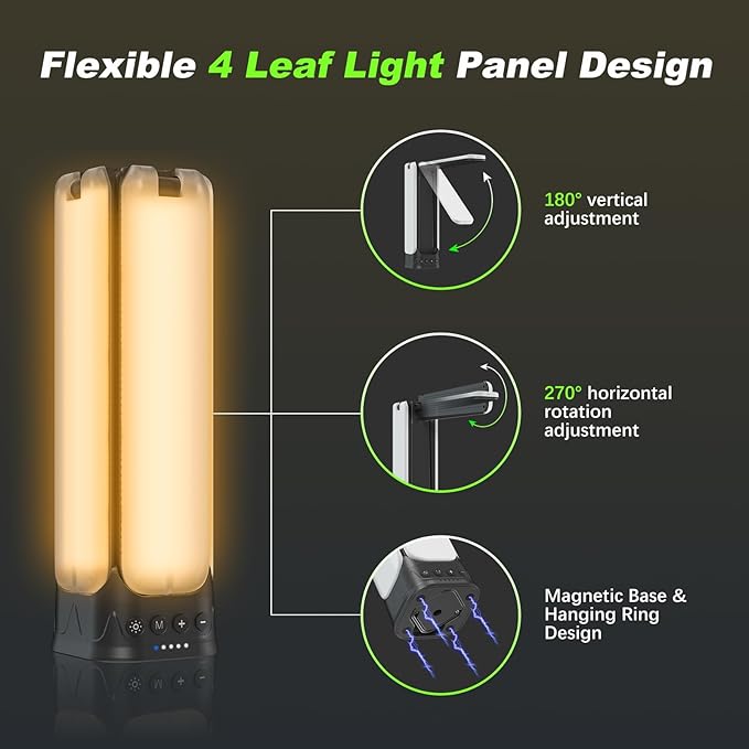 Camping Lights with Remote & Stand 6 Ft, 14000 mAh Rechargeable Camping Lantern - Image 10
