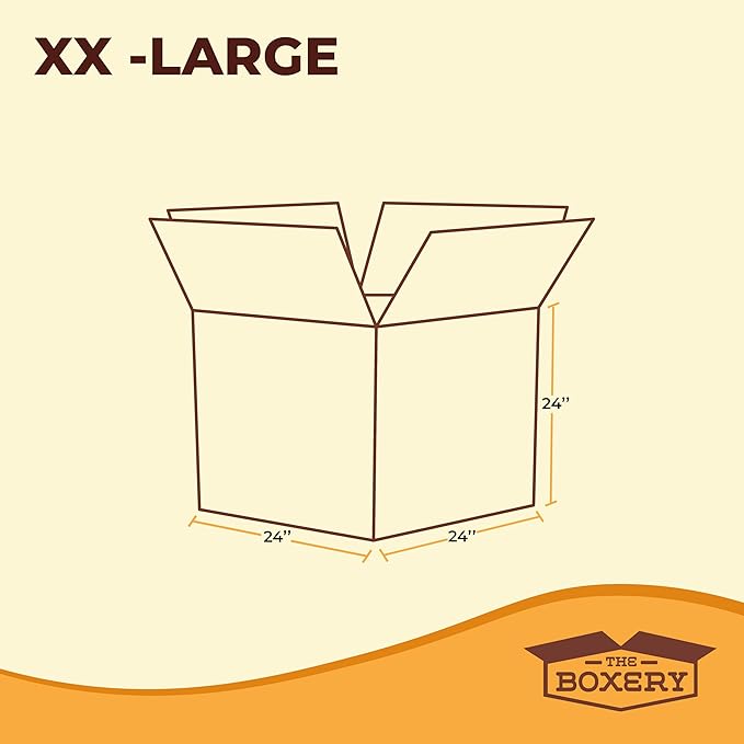 The Boxery Moving Boxes 10-Pack XX-Large | 24x24x24 inch Brown/Kraft Corrugated - Image 4
