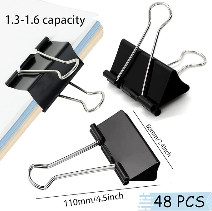 Extra Large Binder Clips 2.4 Inch, Upgrade Large Binding Clips Jumbo Paper Clips - Image 5