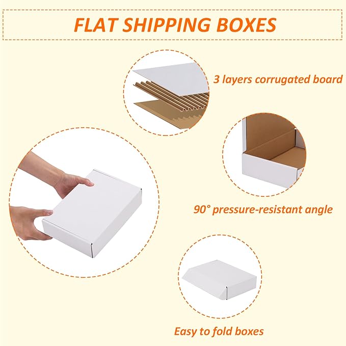 HORLIMER 40 Pack 9x6x2 Shipping Boxes, Small Business - Image 3