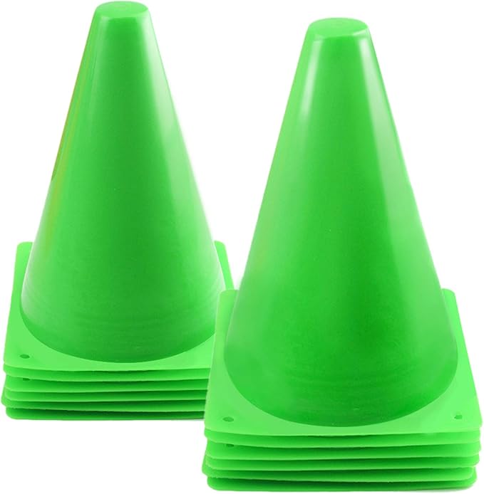 7 Inch Plastic Traffic Cones Sport Training Agility Marker Cone by Mirepty