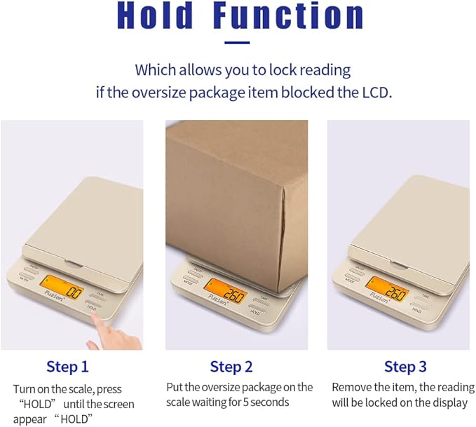 Fuzion Shipping Scale, 86 lb/0.1oz Digital Postal Scale - Image 3