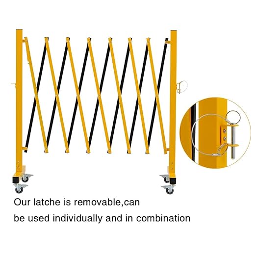 GYMTIME Expandable Metal Barricade, Portable Safety Traffic Barrier - Image 4