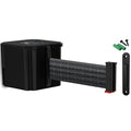 WM412 Retractable Belt Wall Mounted Smooth Black Crowd Control Barrier and by Visiontron