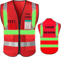YOWESHOP High Reflective Visibility Safety Vest Custom Your Logo Safety Workwear by YOWESHOP