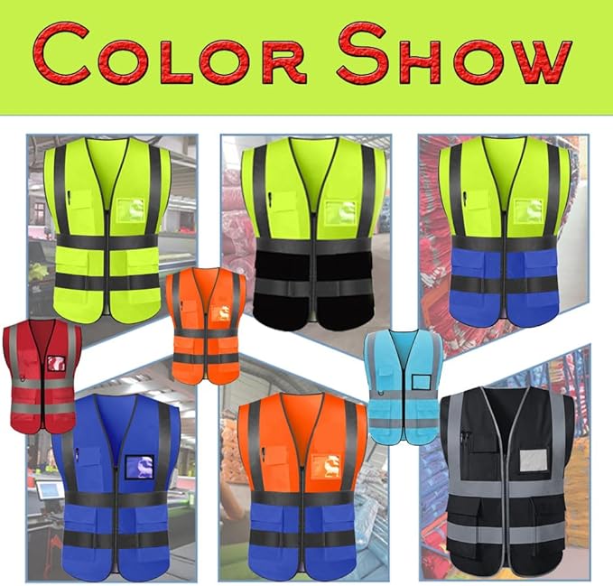 Personalized High Visibility Reflective Safety Vest Custom Your Text Protective - Image 5