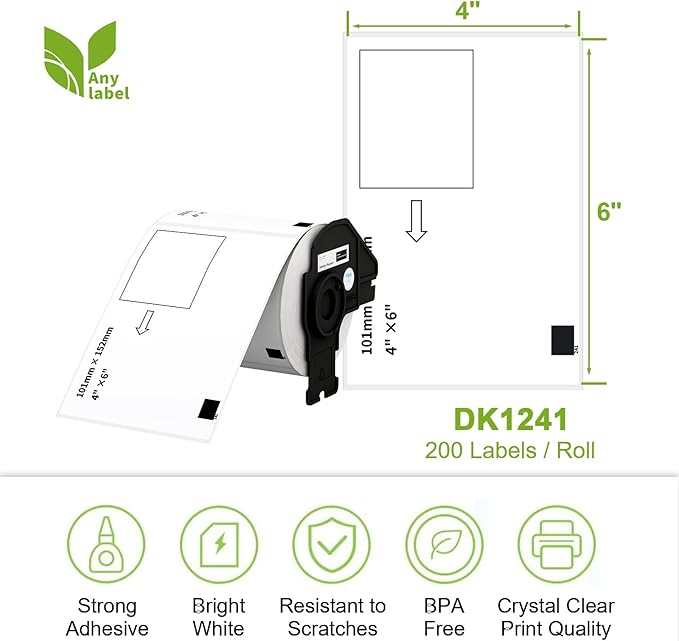 Compatible 4" x 6" Shipping Labels Replacement - Image 2