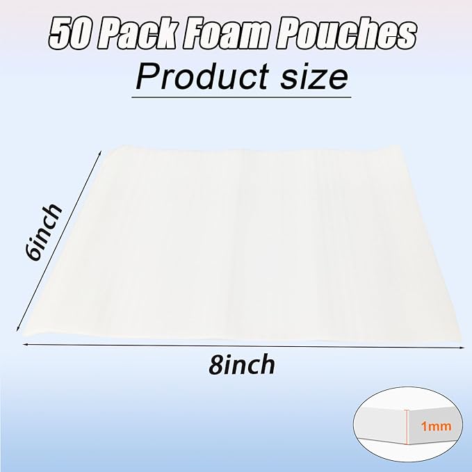 6''x8''Small Foam Pouches, Packing Supplies - Image 2