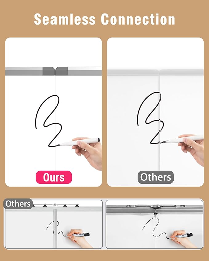 96"X 48" Large Magnetic Dry Erase Whiteboard, Removable Wall Hanging Board - Image 7